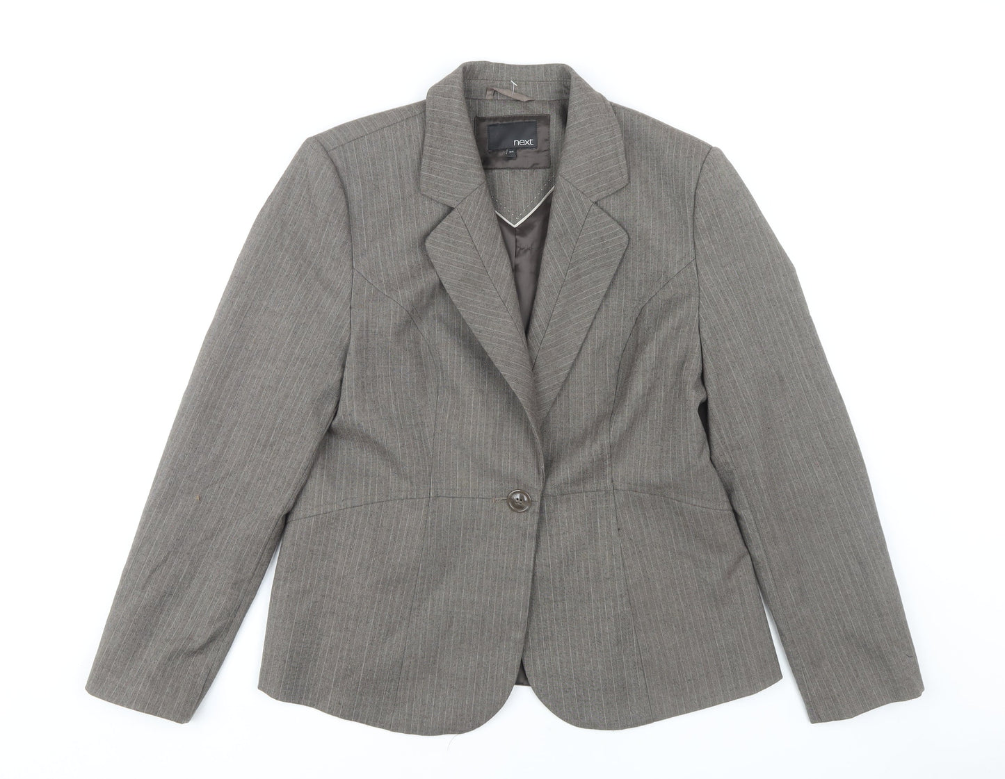 Next Women's Grey Suit Jacket Size 16 Regular