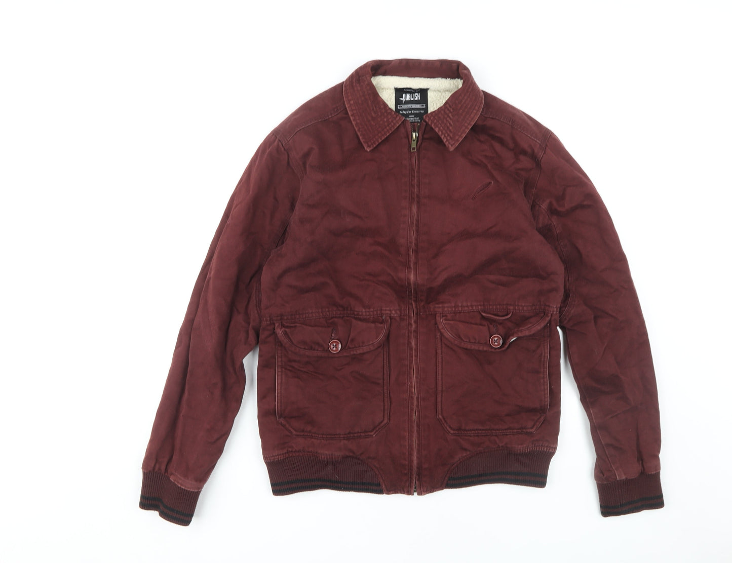Mens UK Size N Publish Red Bomber Jacket