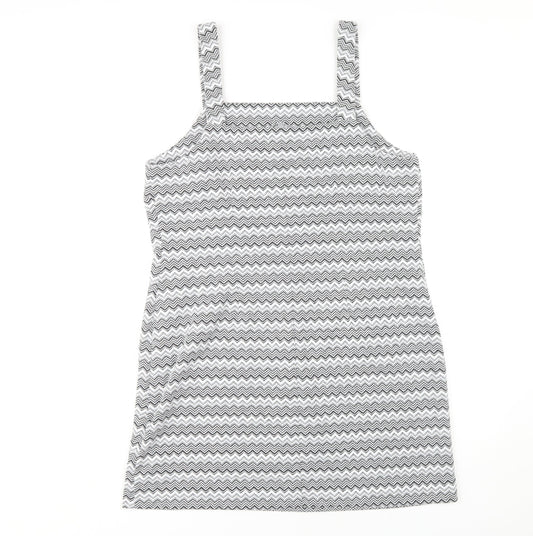 Red Herring Women's Chevron Pinafore Dress Size 14
