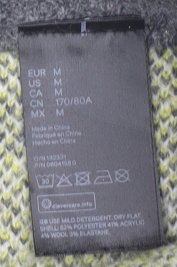 H&M Women’s Grey Argyle Pencil Skirt, Size M