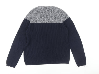 Marks and Spencer Men's Blue L Knit Pullover Jumper