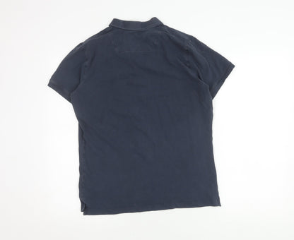 Diesel Men's Blue Polo Shirt L, Short Sleeve, Cotton, Casual