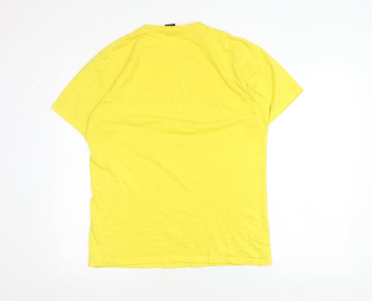 U.S. Polo Assn. Men's Yellow Cotton T-Shirt, Size M