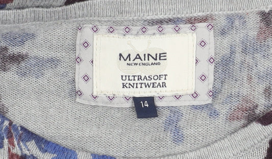 Womens UK Size 14 Maine New England Multicoloured  Jumper