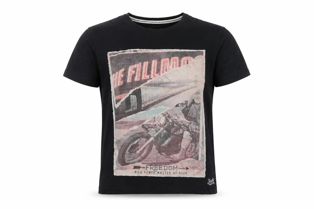Firefly Black Boys T-Shirt 14 Years Graphic Motorcycle Design