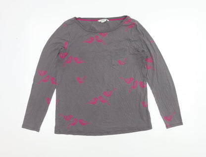 Womens UK Size 8 Boden Grey Basic T-Shirt