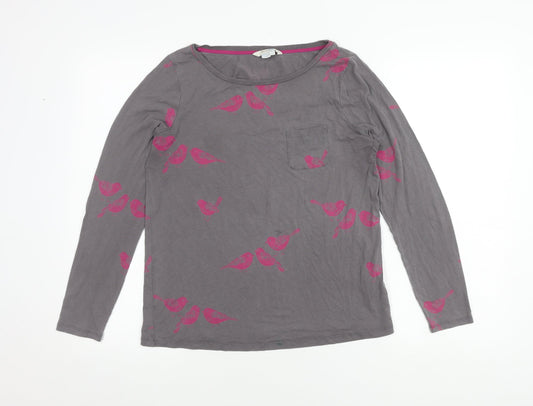 Womens UK Size 8 Boden Grey Basic T-Shirt