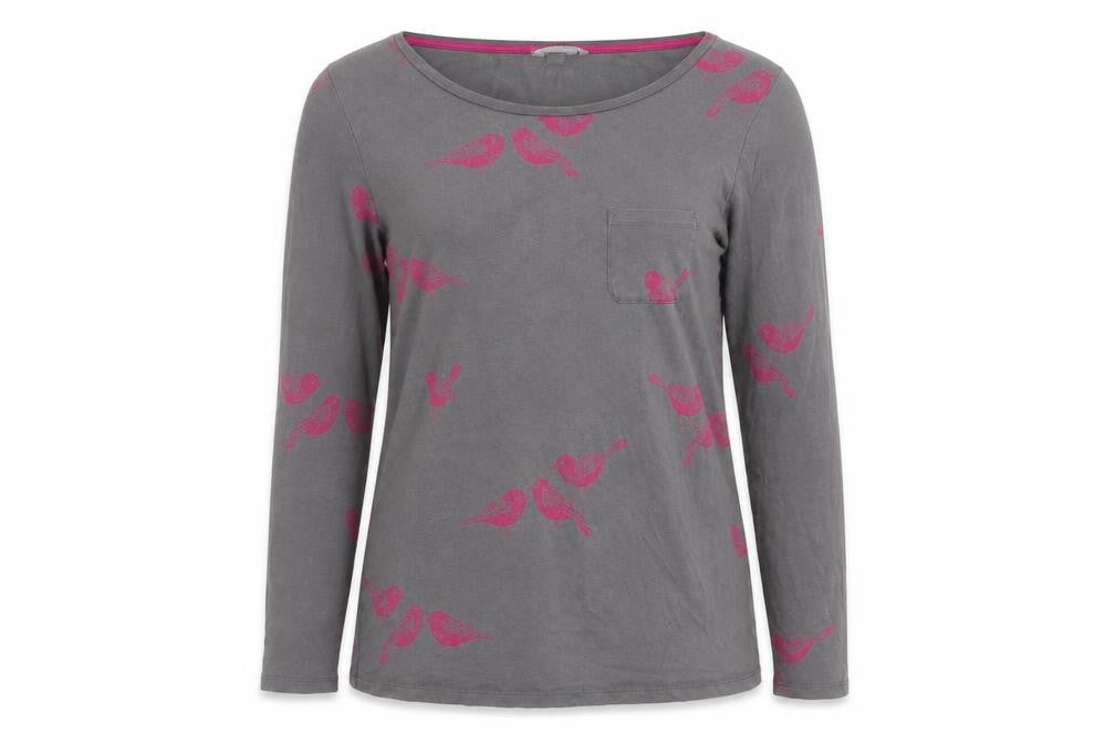 Womens UK Size 8 Boden Grey Basic T-Shirt