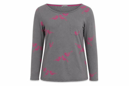 Womens UK Size 8 Boden Grey Basic T-Shirt