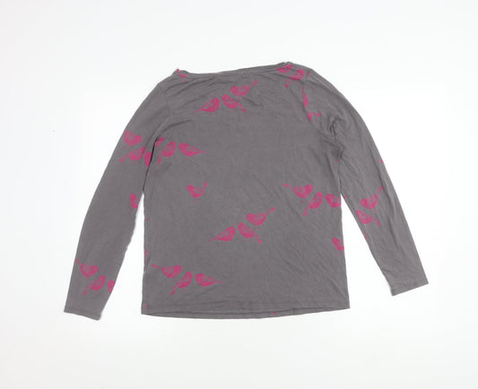 Womens UK Size 8 Boden Grey Basic T-Shirt