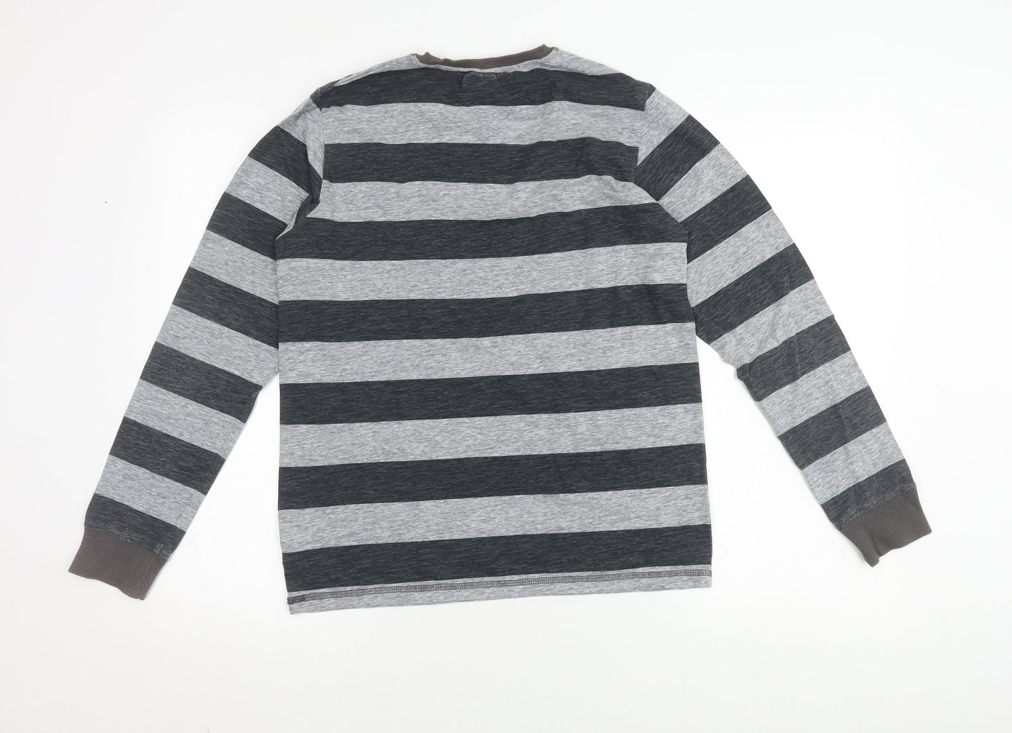 Next Boys Grey Striped Long Sleeve T-Shirt, 14 Years, Casual
