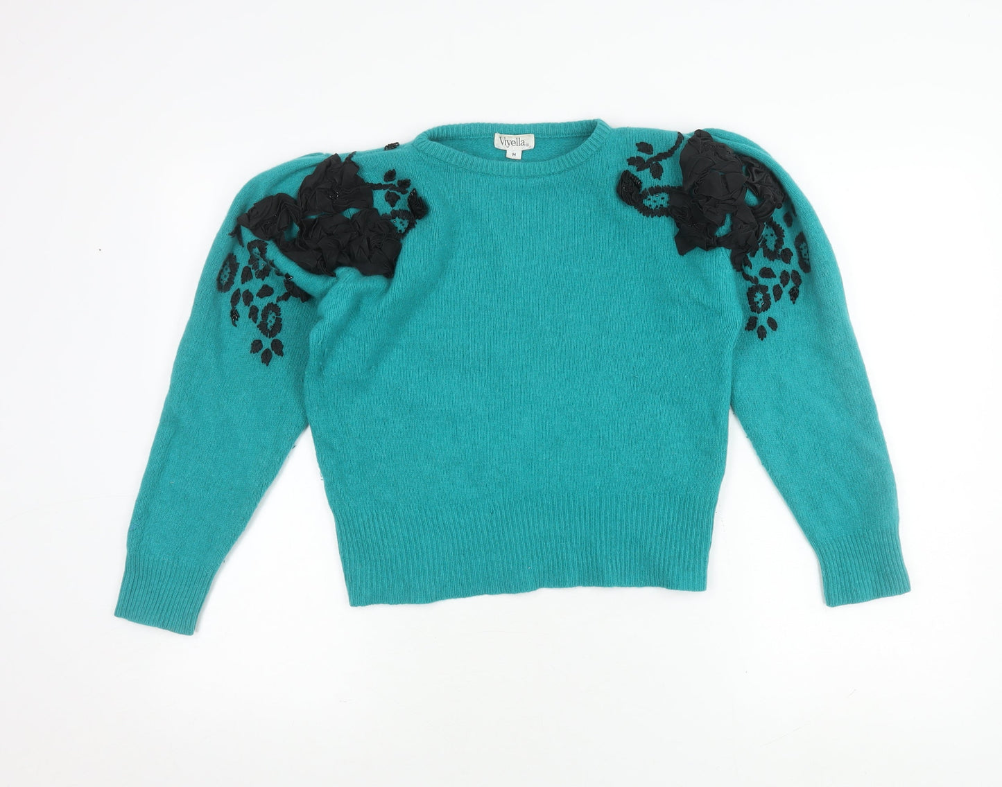 Womens UK Size M Viyella Blue Pullover Jumper