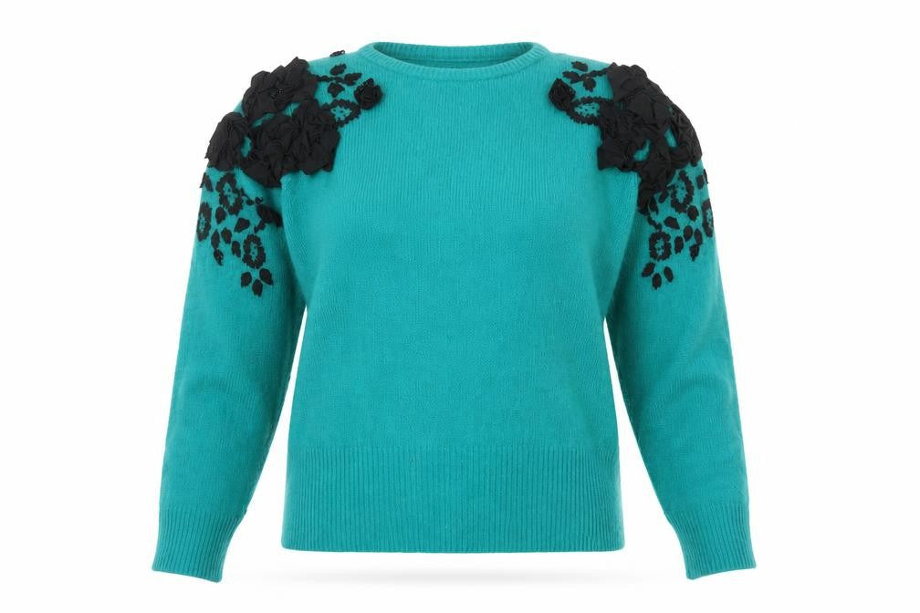 Womens UK Size M Viyella Blue Pullover Jumper