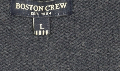 Boston Crew Men's Blue Fair Isle Pullover L