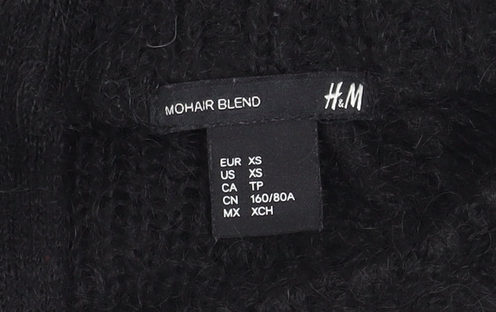 Womens UK Size XS H&M Black Pullover Jumper