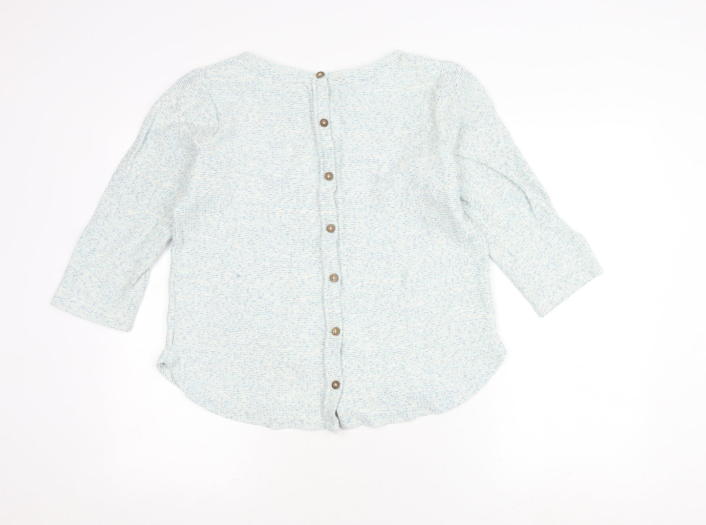 Womens UK Size 10 Fat Face Blue Cardigan Jumper