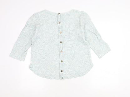 Womens UK Size 10 Fat Face Blue Cardigan Jumper