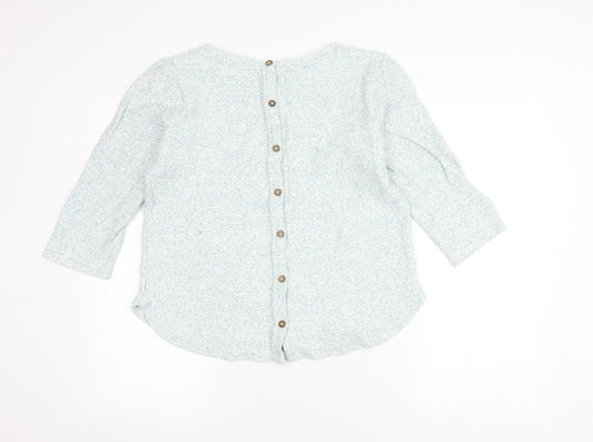 Womens UK Size 10 Fat Face Blue Cardigan Jumper