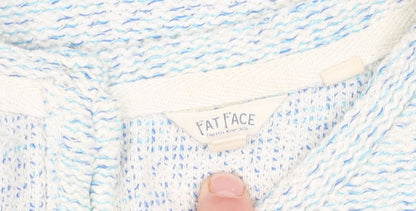 Womens UK Size 10 Fat Face Blue Cardigan Jumper
