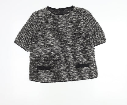 Zara Woman Black Knit Top - Size 12, Casual Style