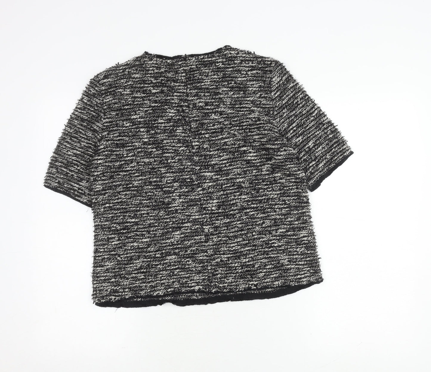 Zara Woman Black Knit Top - Size 12, Casual Style