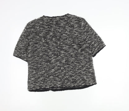 Zara Woman Black Knit Top - Size 12, Casual Style