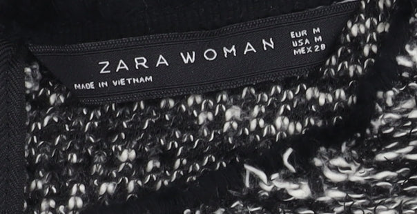 Zara Woman Black Knit Top - Size 12, Casual Style