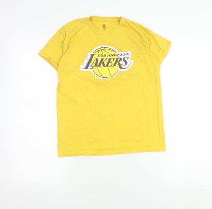Unisex Adults UK Size M NBA Yellow Basic T-Shirt