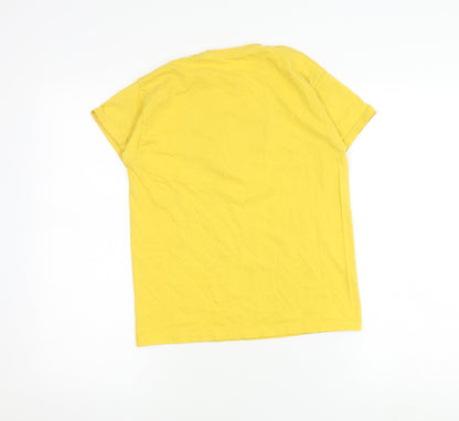Unisex Adults UK Size M NBA Yellow Basic T-Shirt