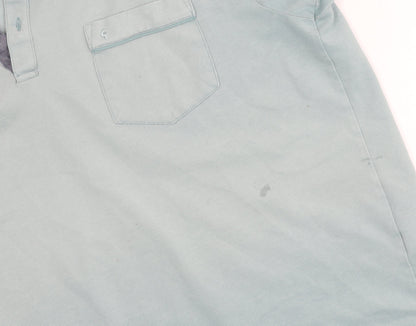 Gabicci Men's XL Blue Polo Shirt, Short Sleeve, Cotton
