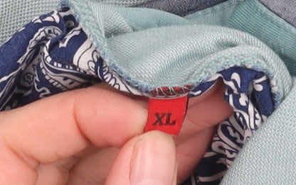 Gabicci Men's XL Blue Polo Shirt, Short Sleeve, Cotton