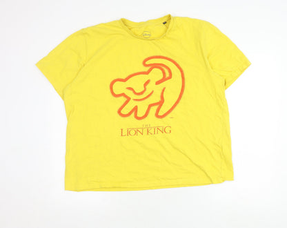 Mens UK Size 2XL Disney Yellow  T-Shirt