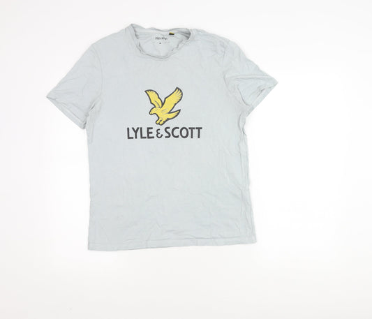 Lyle & Scott White Logo Men's M Cotton T-Shirt