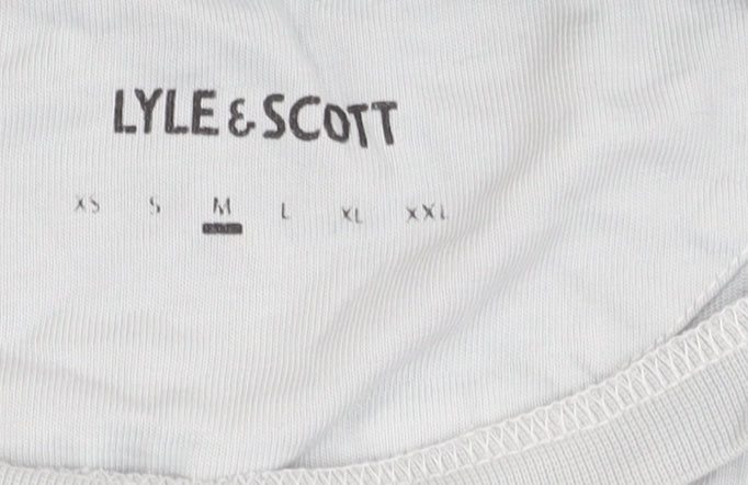 Lyle & Scott White Logo Men's M Cotton T-Shirt