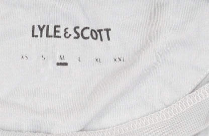 Lyle & Scott White Logo Men's M Cotton T-Shirt