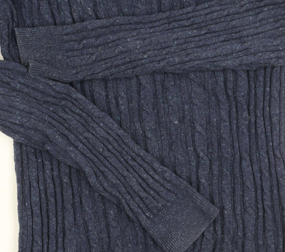 Jack Wills Men's Blue S Cable-Knit Pullover Jumper