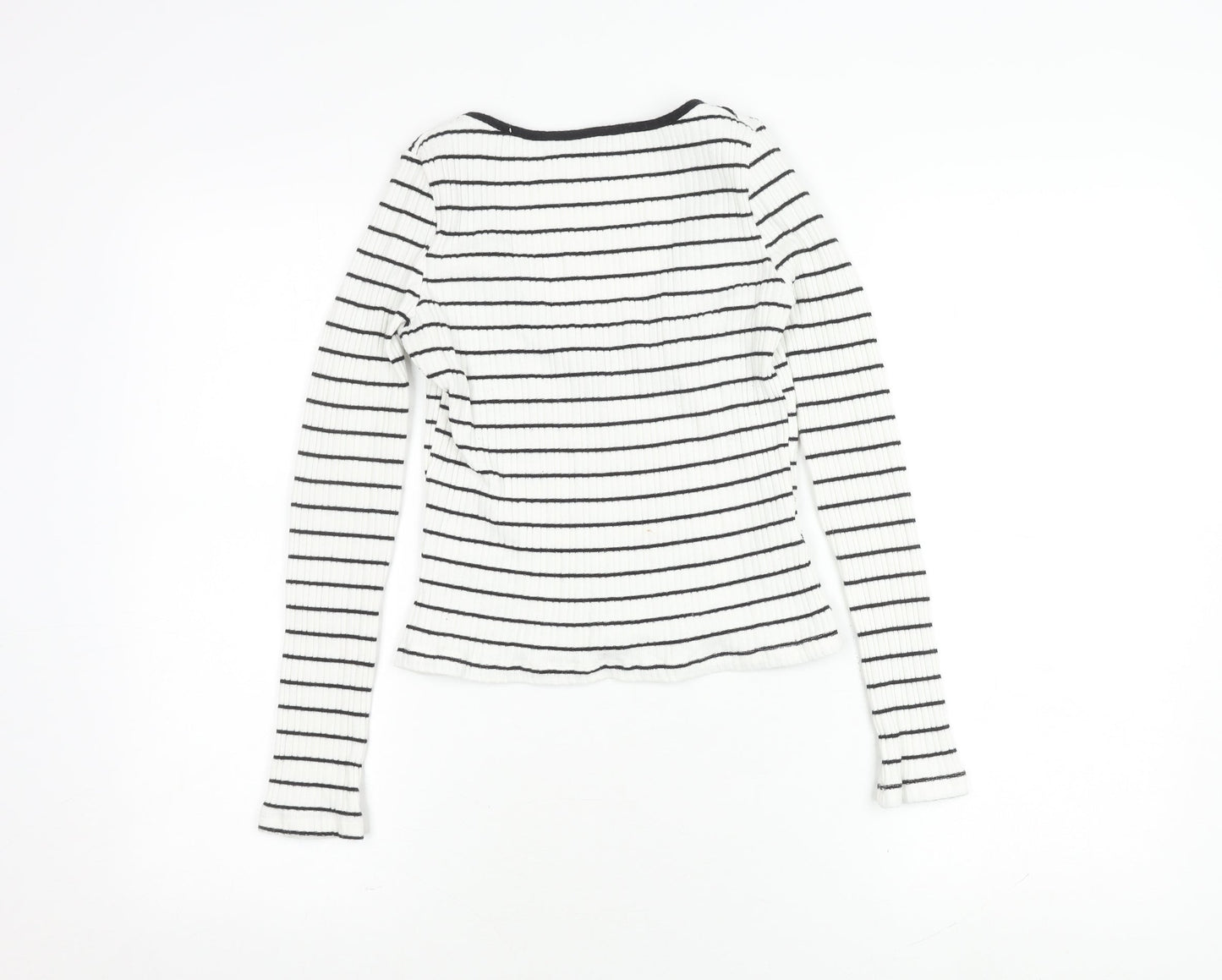 Womens UK Size M NA-KD White Basic T-Shirt