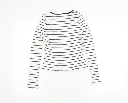 Womens UK Size M NA-KD White Basic T-Shirt