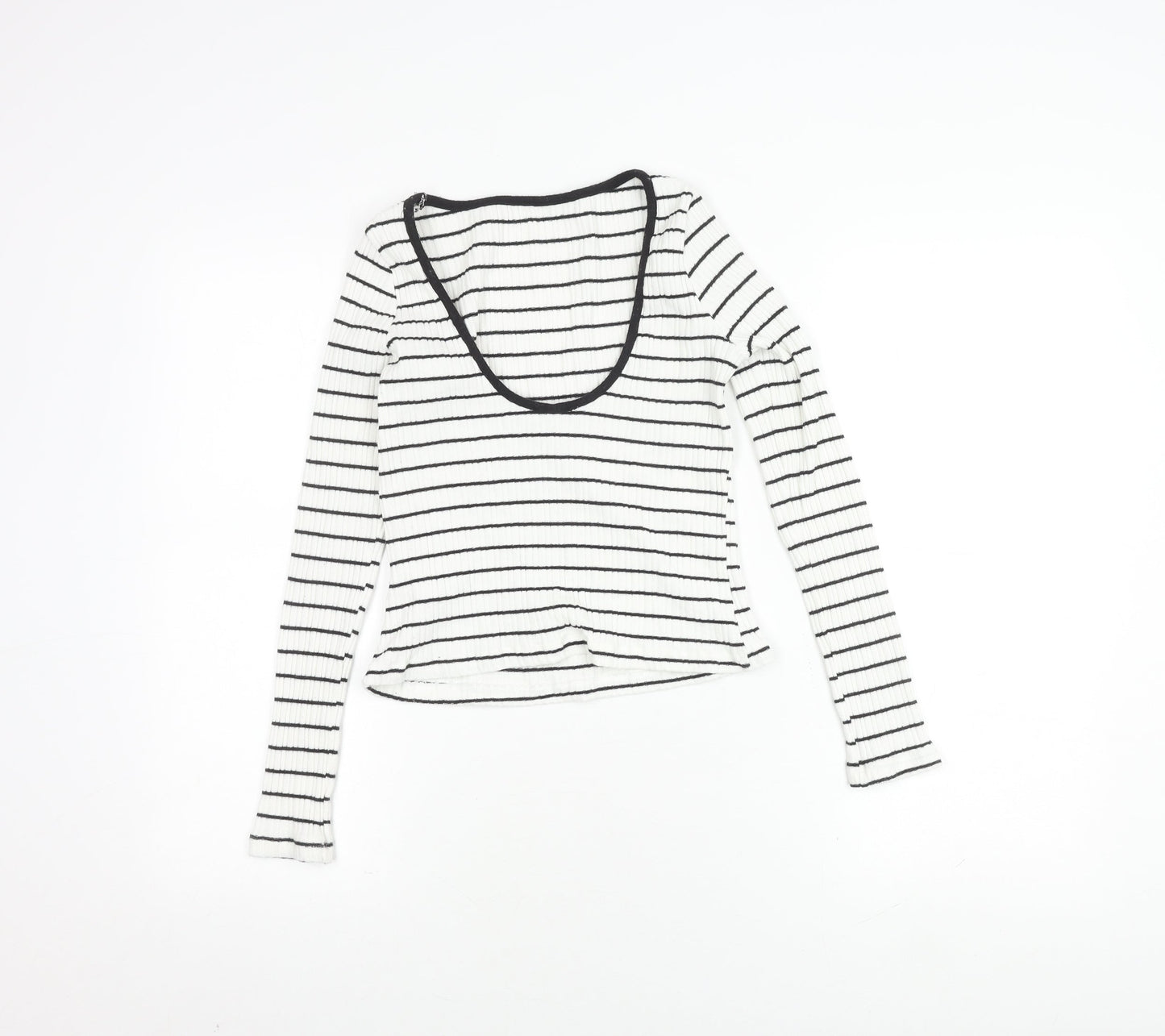 Womens UK Size M NA-KD White Basic T-Shirt