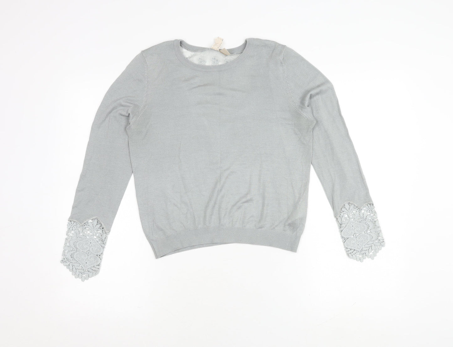 Womens UK Size 12 H&M Grey Basic Blouse