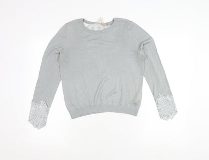 Womens UK Size 12 H&M Grey Basic Blouse