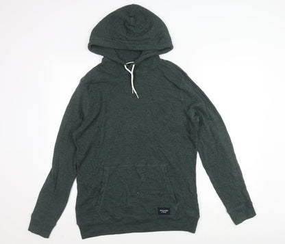 Abercrombie & Fitch Men's Green Pullover Hoodie, S