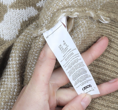 ASOS DESIGN Women's Beige Cardigan Size 8