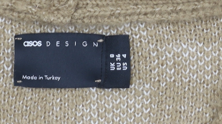 ASOS DESIGN Women's Beige Cardigan Size 8