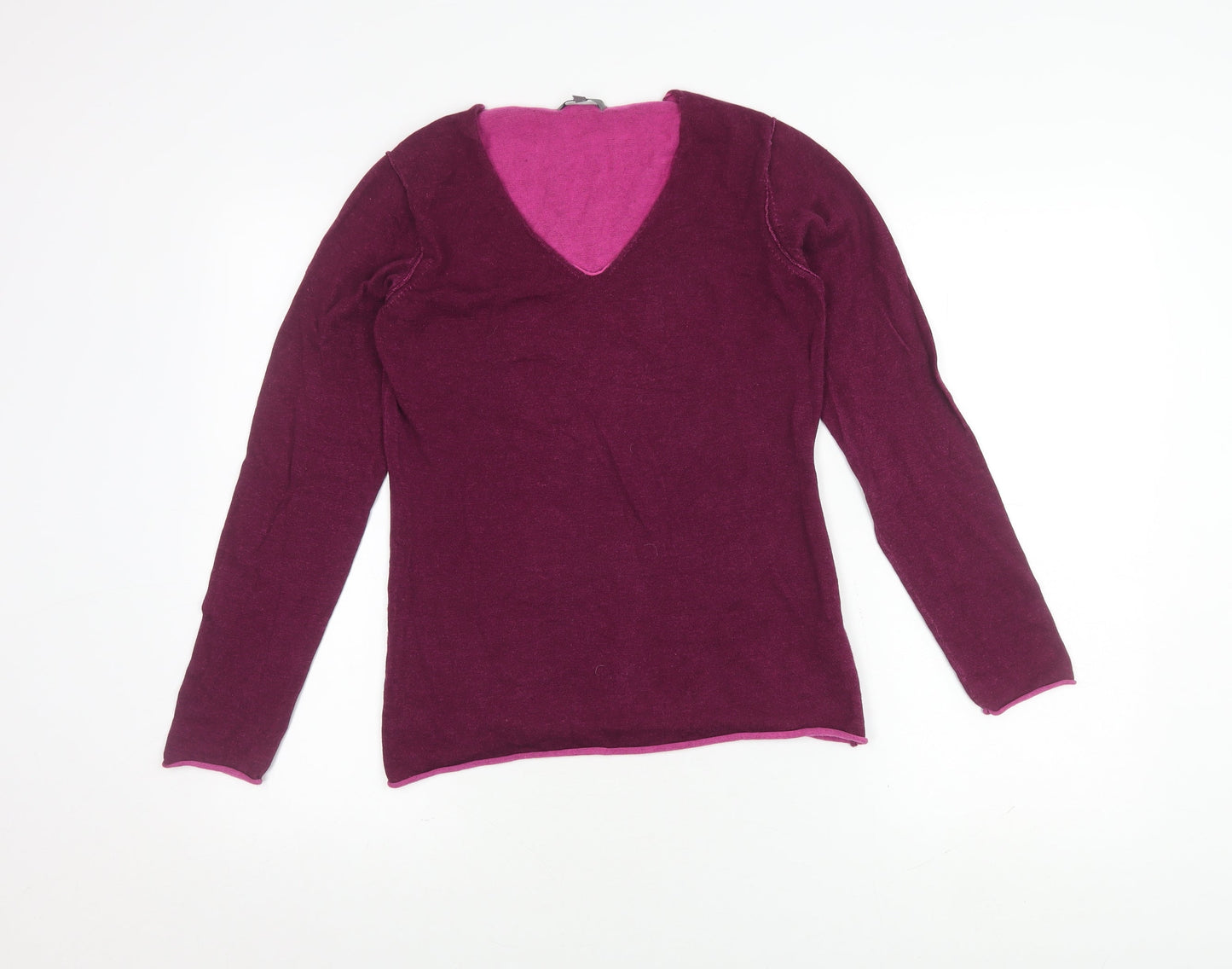 Montego Women's Purple V-Neck Pullover Jumper M