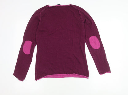 Montego Women's Purple V-Neck Pullover Jumper M