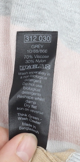 Womens UK Size 10 M&Co Grey Pullover Jumper
