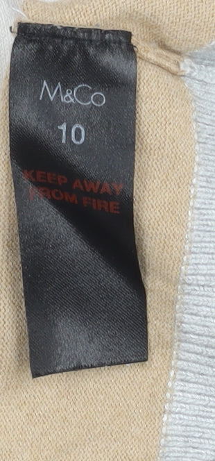Womens UK Size 10 M&Co Grey Pullover Jumper