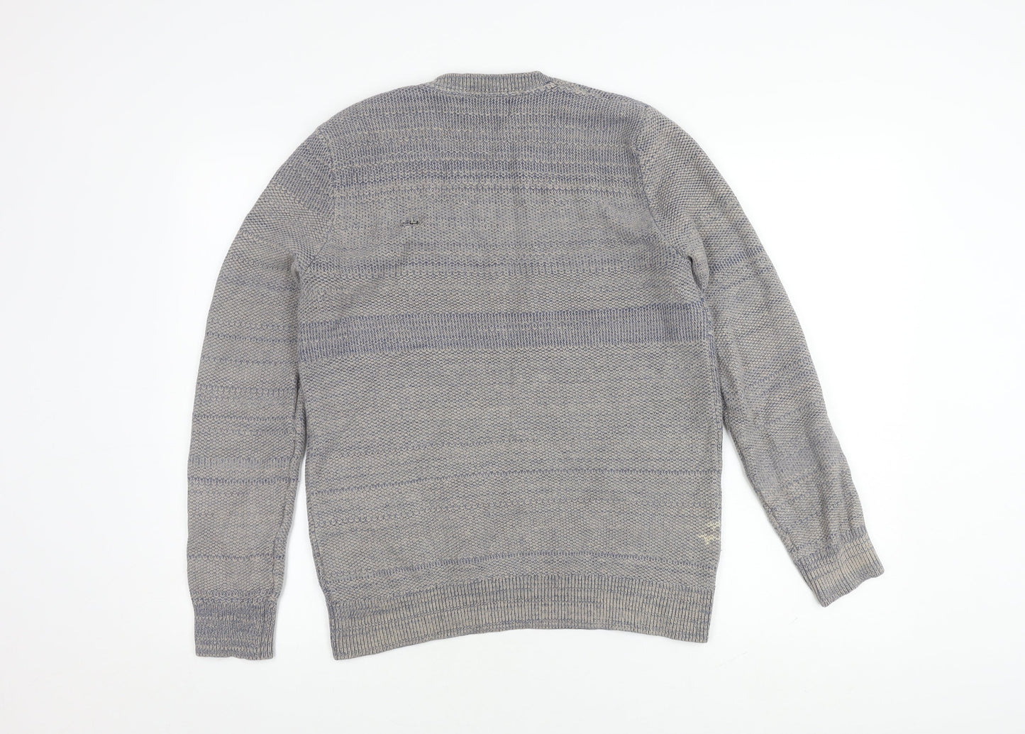 Paul Costelloe Men’s Blue Cashmere Blend Pullover Jumper, S