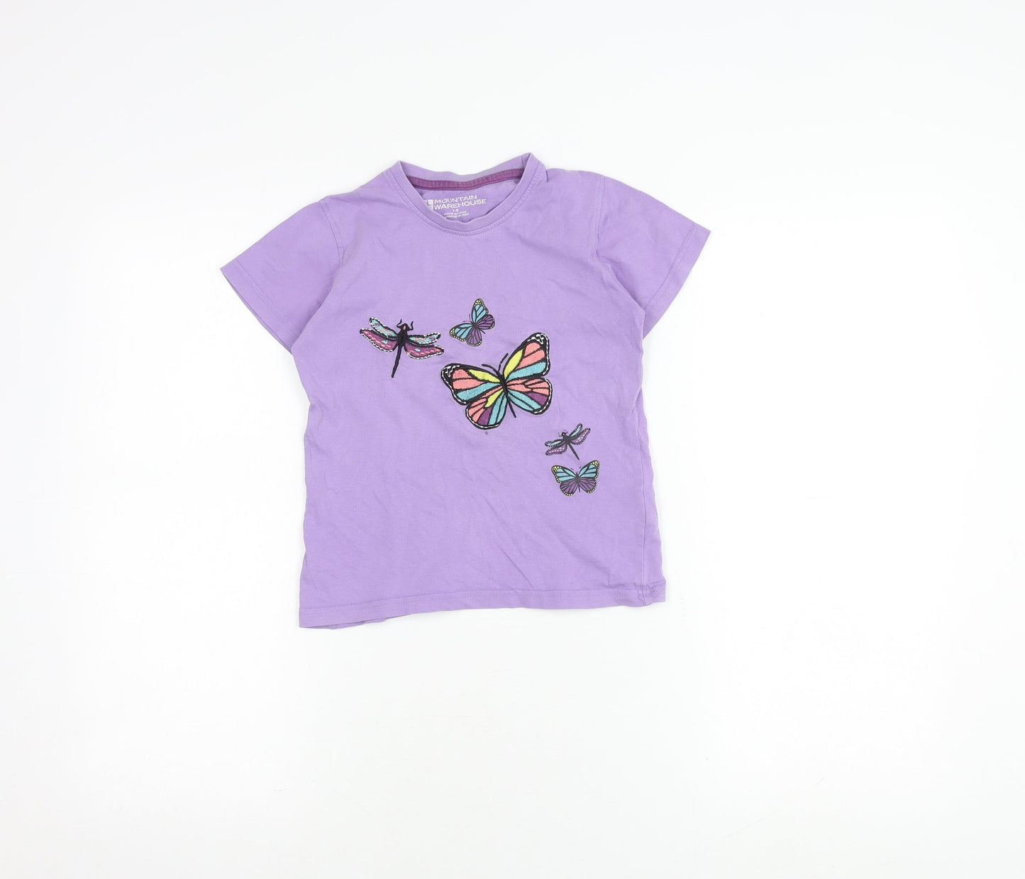 Mountain Warehouse Girls' Purple Butterfly T-Shirt, Size 7-8